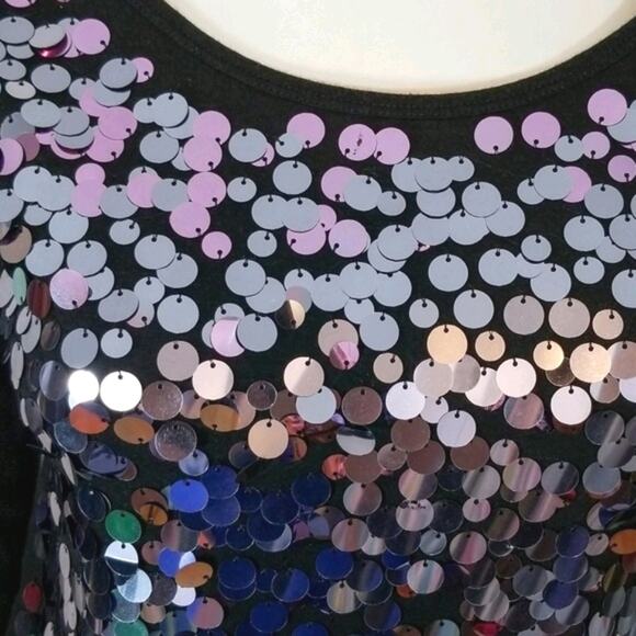 Rare Victoria's Secret Sequin Disc Raglan Top VS - Picture 5 of 8